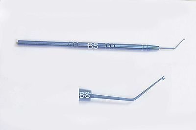 N.E Titanium Graether Collar Button Micro Iris Rotractor Angled