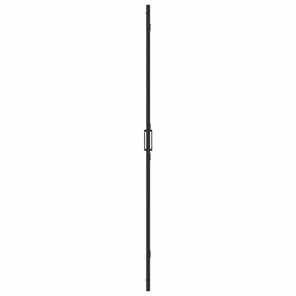Parete Doccia Walk-In Nero in Alluminio e Vetro Temperato 70x6,5x190cm Pieghevole con Paraspruzzi e Stabile Divisorio per Vasca e Doccia