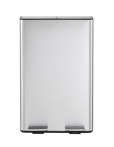 Caneca de basura rectangular con tapa y doble compartimento 15.5 gal miniatura 3