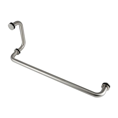 Top Hardware Stainless Steel 304 Round/Square 6"" Shower Door Pull Handle 18"" Towel Bar Combination cover