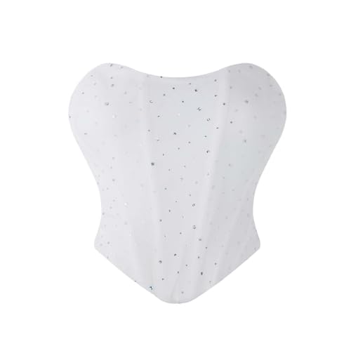 Genérico Top Tipo Bustier Elástico De Malla Transpirable para Faja Reductora Tipo Body O Camisola (White XL)
