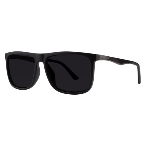 Men's Polarized Flat Top Square rectanglar Sunglasses