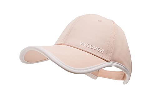 RYZGOJV Adjustable Adults Summer Sun-Hat Outdoor UV Protection Cap Hat Breathable Cool Outdoor Sun Hat with Ponytail Hole-Pink