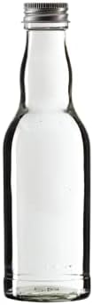 casavetro 24 Small Glass Bottles 200 ml with Screw Cap lid 7.04 oz Bottles for Juice, Liquor, Vinegar and Oil (24 x 200ml)