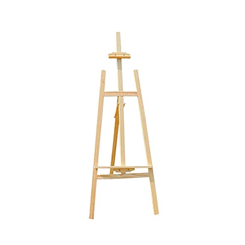 Caballete de madera ajustable para artistas, 175 cm de altura, resistente al óleo, tablero de dibujo portátil con bandeja de madera, ideal para estudio y uso al aire libre