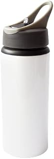 MR.R Sublimation Blanks White Sport Aluminum Bottle Portable Gray Laptop Lid 600ml for Heat Transfer Printing