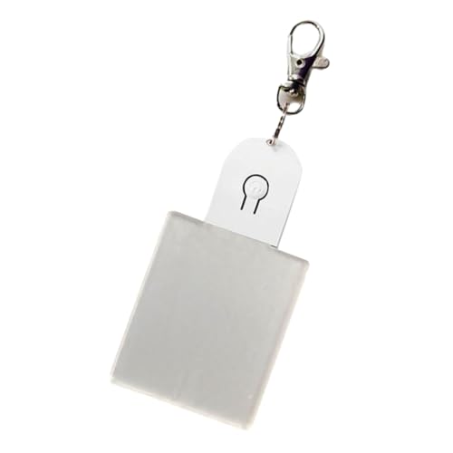 Uqezagpa Porte-clés lampe de poche portable avec batterie rechargeable par USB en acrylique LED pour sac à main, porte-clés portable