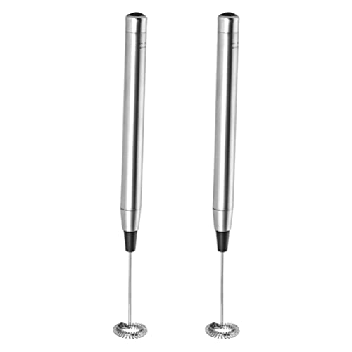 Leche Eléctrica de Mano FRESTURA BATKISH: 2Pcs Acero Inoxidable Mezclador Eléctrico Accionado Batería Batidor de Huevo…