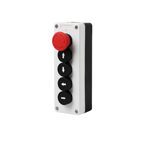 Botón de parada de emergencia impermeable de 5 posiciones con contactos NO y NC seguros 2