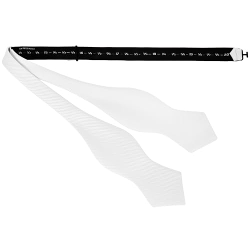 Image of GUUNIEE Men's Exquisite Woven Silk Self Bowtie Solid Diamond Bow Ties