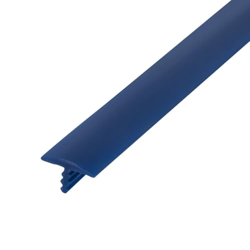 Outwater Plastic T-molding 1/2 Inch Royal Navy Blue Flexible Polyethylene Center Barb Tee Moulding 25 Foot Coil