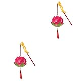 Lanterne en forme de lotus - c'est une lampe à poignée, avec un joli design en forme de lotus, exquise pour un bon effet décoratif,