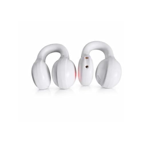 Image of Open Ear Wireless Earbuds with Smart Display Charging Case, Bluetooth Ear Hook Headphones, Touch Control, Long Battery Life (White)