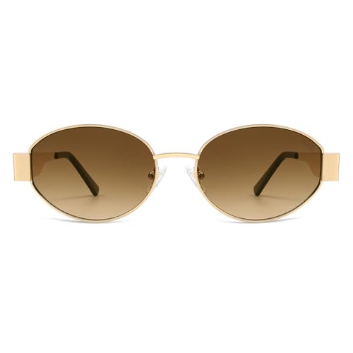 Image of SOJOS Retro Oval Sunglasses for Women Trendy Classic Shades UV400 Protection SJ1256
