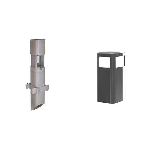 Taymac ParkPost Outdoor Power Enclosure PP55G and Pagoda Light Accessory Slide Cover PPPLG Bundle, Gray, Polycarbonate Power Stake and Seamless Pagoda Lighting Accessory for Outdoor Decor