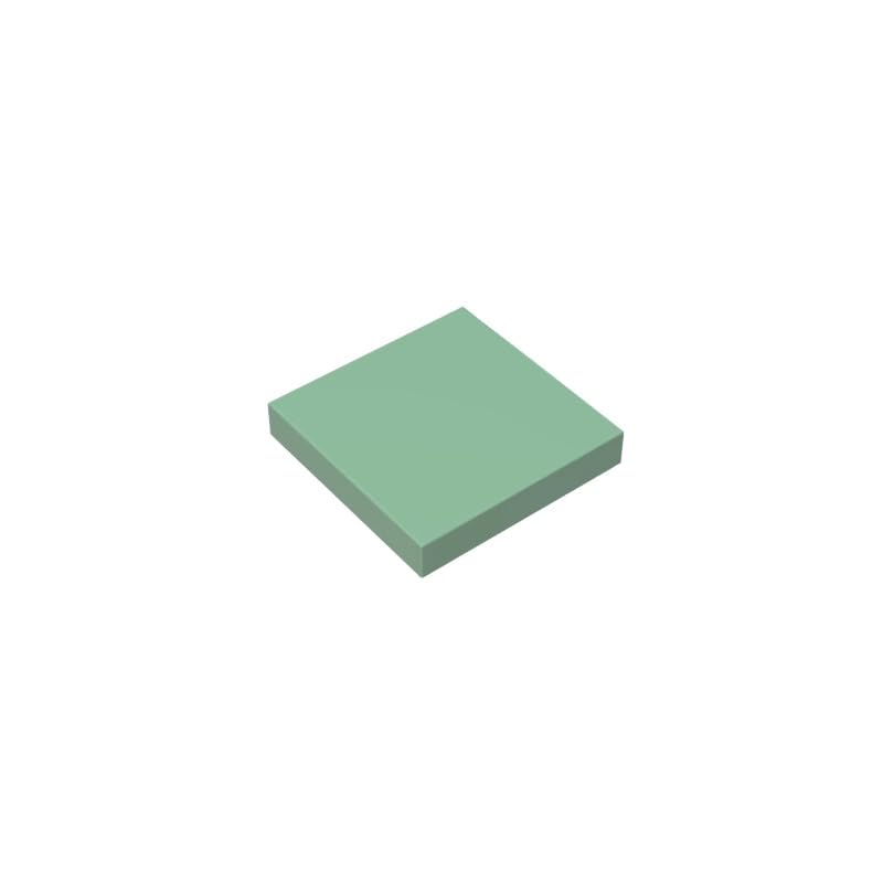 Gobricks 3068 Foundation Plate Tile 2x2 with Groove 50 Pieces GDS-561 Compatible with Lego Building Blocks Color:Sand Green