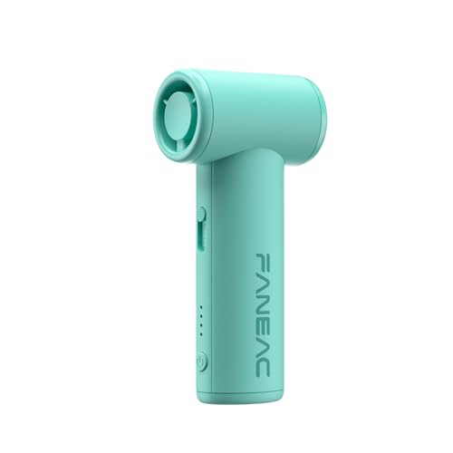 Mini Handheld Fan - Brushless Motor, Ultra Slim, Stepless Control, 2500mAh Battery Up to 8 Hours, Portable Fan for Outdoor Travel & Office Use (Icy Blue)