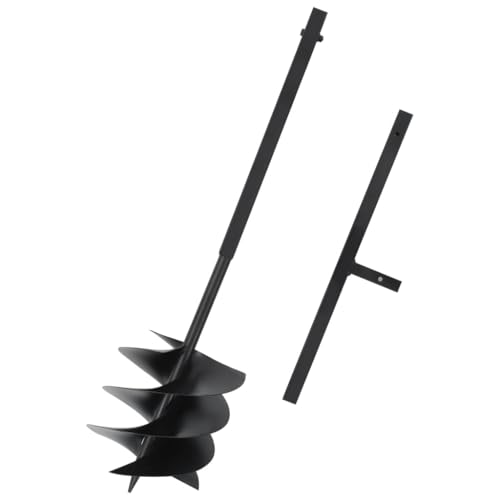 Générique Tarière de Sol avec Manche 250 mm Acier Noir,Quincaillerie, Outils, Perceuses, Tarières, (Poids 6KG)