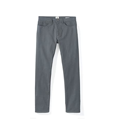 Huckberry Flint and Tinder Men\'s 365 Pant, Stretch Comfort, 5-Pocket, Tapered Leg Fit, Charcoal, Size 33 x 32