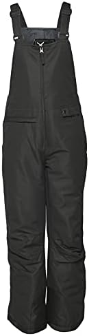 Arctix Kids Insulated Snow Bib Overalls, Black, Small