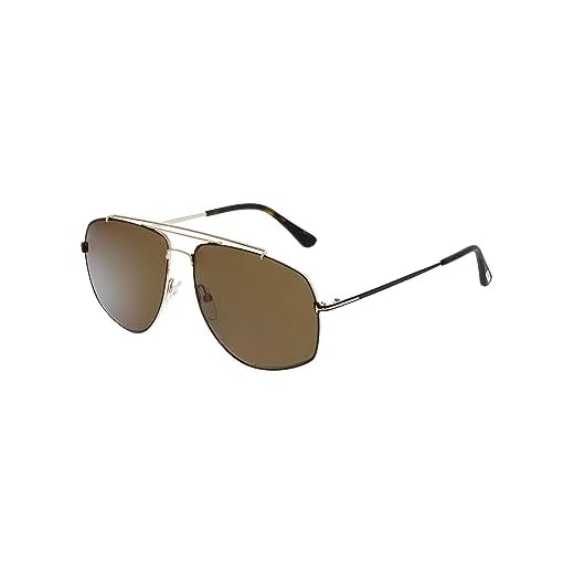 Tom Ford Unisex vuxna FT0496 28M 59 solglasögon, guld (Oro Rosa Lucido/Roviex Polar)