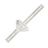 Mesure d'angle de précision : avec des marquages précis et une échelle facile à lire, cette règle de mesure permet une mesure précise de l'angle, des coupes précises et de la menuiserie dans les projets de menuiserie.