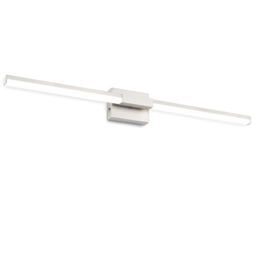 Image of SOLFART Bathroom Light Fixture 40-Inch: Brushed Nickel Dimmable Vanity Lights for Bathroom, Built-in Dimmer, Thickened Aluminum Body, 360 Degree Rotation, ETL IP44