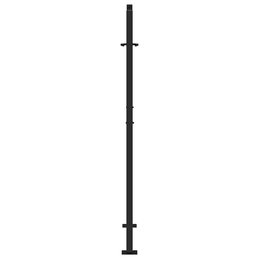 vidaXL Puerta de jardín de diseño de Hojas de Acero Negra 100x150 cm, Puerta de Cerca, Puerta Exterior, Puerta de Metal, Puerta de Seguridad