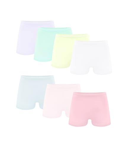 Lot de Boxers en Coton pour Filles – sous-vêtements Doux et Respirants, Boxers Confortables pour Enfants de 2 à 12 Ans (Pack de 7) (6467-c3, 11-12 Yeras)