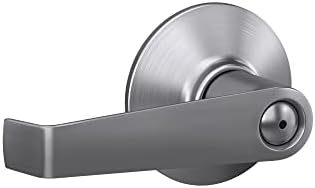 Schlage F40 ELA 626 Elan Door Lever, Bed & Bath Privacy Lock, Satin Chrome