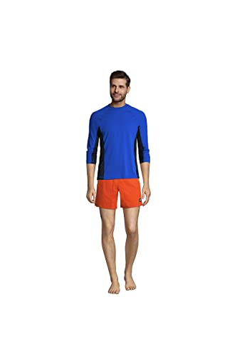 Lands' End Mens Long Sleeve Swim Tee Rash Guard Vibrant Blue Regular Small4