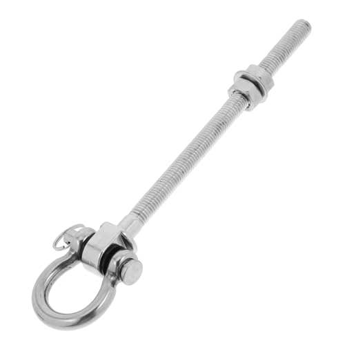 Toddmomy Schaukelhaken Schwenkbarer Aufhängehaken Schwerlast-schaukelbügel Schaukelbügel Strapazierfähig Deckenhänge Aufhänger Für Schwere Taschen Rostfreier Stahl Silver