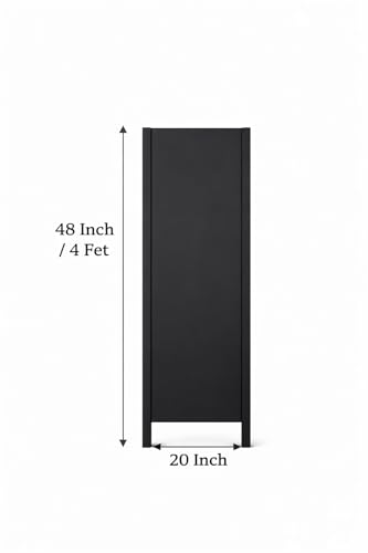 Image of Home & Goods International Wooden Room Divider Partition - Foldable Wood Screen Separator for Living Room, Bedroom, Office, Restaurant || Elephant Design, 4 Feet 4 Panel (Brown)