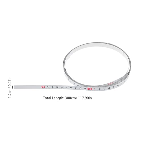 Cinta métrica adhesiva métrica de 3 metros blanca miniatura 2