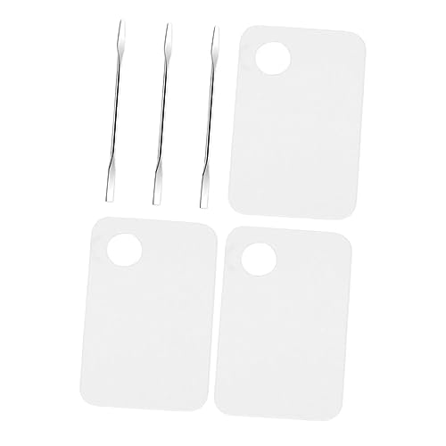 Happyyami Paletas Cosméticas con Espátula Paletas De Mezcla para Maquillaje y Uñas Herramientas De Transparente para Cosméticos y Nail Art