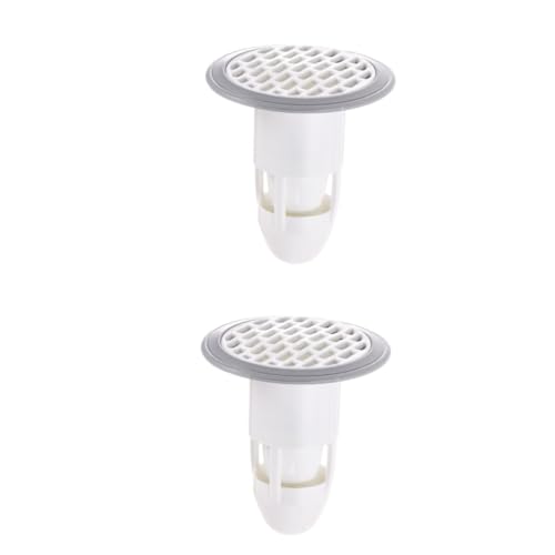 Tofficu 2 Piezas De La Boca De La Cubierta Anti-Odor Tapón De Baño Almohadilla De Drenaje Filtro De Drenaje del Lavabo Drenaje De Piso a Prueba De Olores Gris Abs