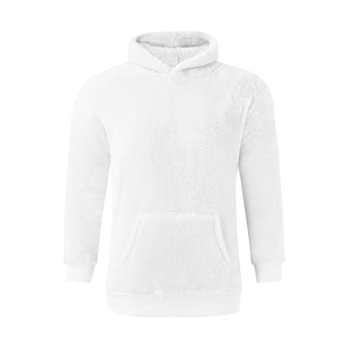 Finelylove Mens Fuzzy Sherpa Hoodies Pullover Oversized Cozy Warm Fleece Hooded Sweatshirt Fluffy Winter Outwear with Pocket4
