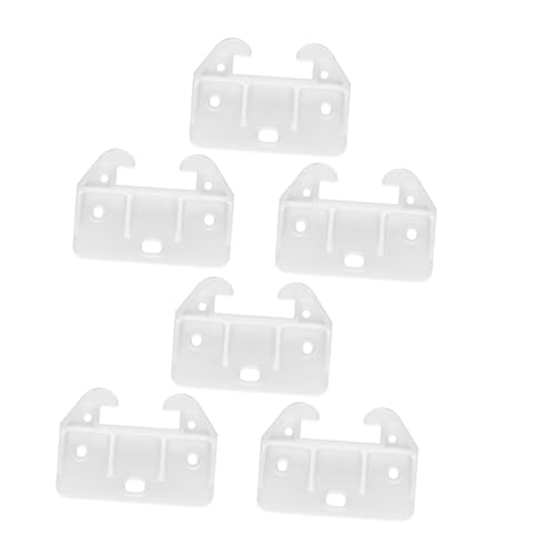 KOCKSHION 6個プラスチック製引き出しトラックガイド 耐久性ある蟹形掛け具 ドレッサー キャビネット用 引き出しレール交換部品 簡単取り付け