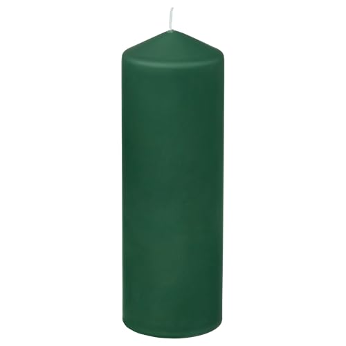 Bougie pilier Fenomen verte de 23 cm idéale pour centre de table de mariage