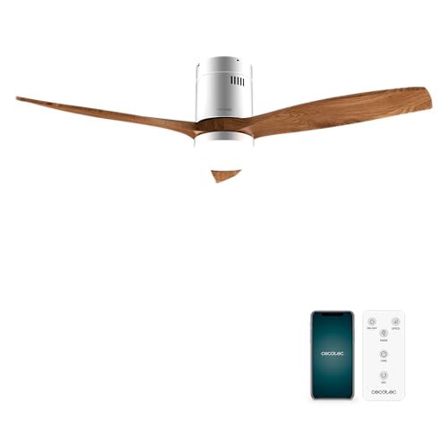 Cecotec Ventilador de Techo EnergySilence Aero 5600 Aqua IronDarkWood Connected, 40 W y 52”, Wifi,...