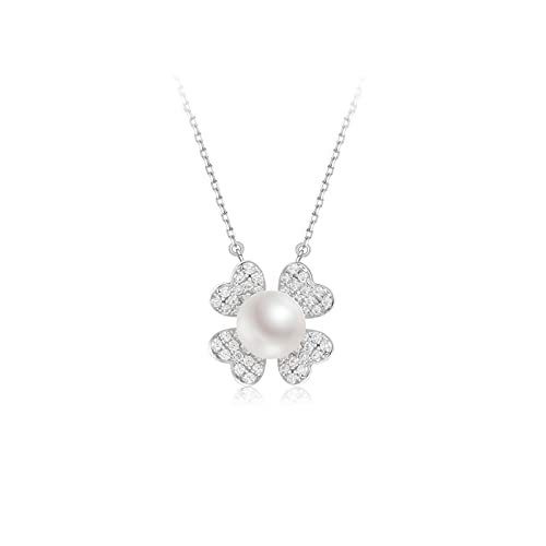 Collier perle en eau douce 5-6mm et argent S925 en forme de brioche