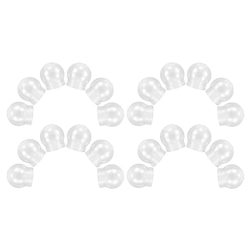 Bolas de nieve navideñas de plástico transparente de 24 uds para manualidades
