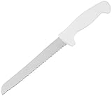 Bleteleh Scalloped Bread and Cake Kitchen Knife 8- inch stainless steel blade, White Polypropylene Handle