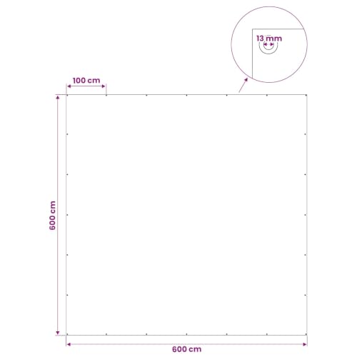 Lona para muebles de jardín y camping impermeable 6x6 m verde 4