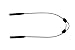 Cablz Skinnyz Zipz Eyewear Retainer | Black Stainless Cable Eyewear Retainer Strap | 14 inch - Extra Small End