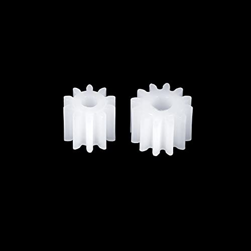 Image of MECCANIXITY Plastic Gear Wheel 10 Teeth 12 Teeth for Motor Gearbox Shaft Pack of 1 Set