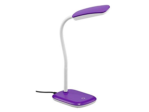 Reality Leuchten LED Schreibtischleuchte Boa R52431193, Acryl purple, inkl. 3.5 Watt LED, 25 x 11 x 36 cm