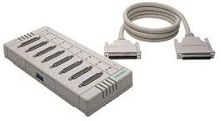 MOXA Opt 8B 8-Port Serial Connection Box, M62 to 8 x DB25 Male Connection Box with DB62 Male to DB62 Female Cable, 1.5 m