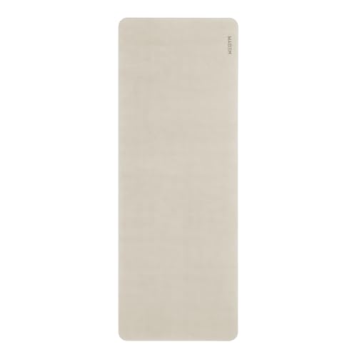 WeGym Yoga Mat, 4mm Cushioned Exercise Mat for Yoga, Pilates, Home Workouts - Anti Slip, Quick Absorb, Polyurethane or Suede Surface with Carrying Strap, Suede, Sandstone