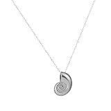 Uonlytech Collar de Caracol Marino Pequeño y Decorativo Colgante de Caracol para Mujer para Regalar Ocasiones Playeras